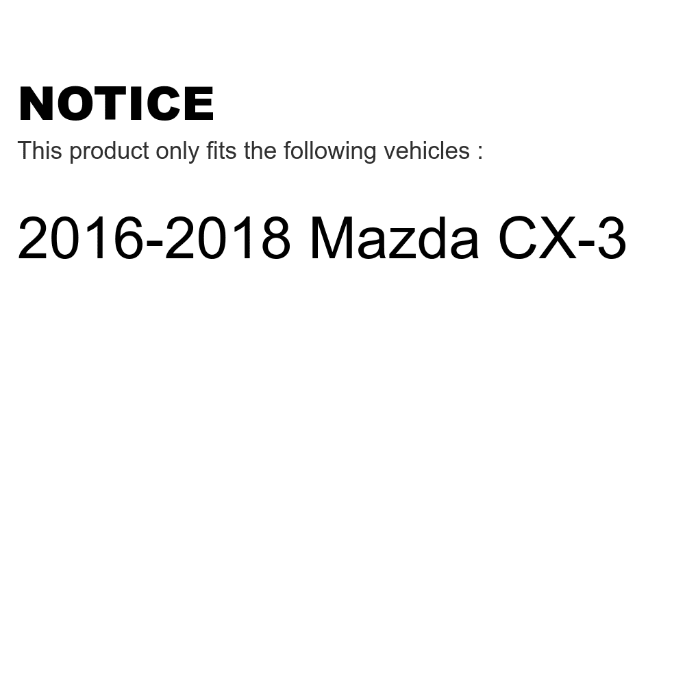 KG-100671 Rear 2016-2018 Mazda Rotors For Pair Brake Coated CX-3 Disc