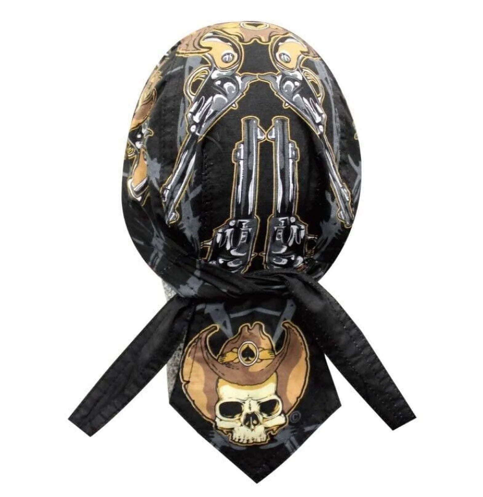 Rag Deluxe Headwrap Danbanna DuRag Doo Biker Bandana Desperado Skull Western Cap