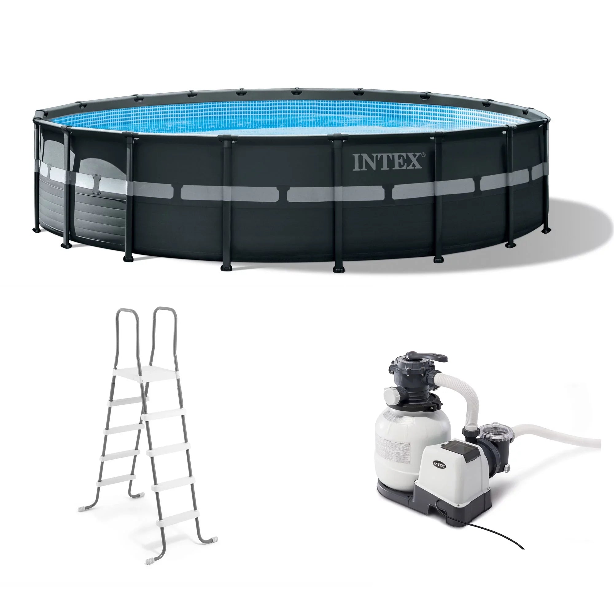 Robot Ground Above Pool Vacuum Pump 52" with Set XTR x & 18' Ultra Intex