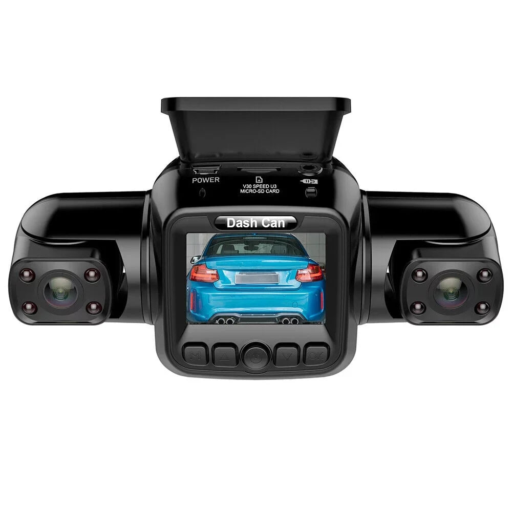 Vision and Left, HD Rear Channel Front, Rear, 3 Night Cam Driving Recorder Front and Car Inside, Cameras Right Dash 360¡ãPanoramic