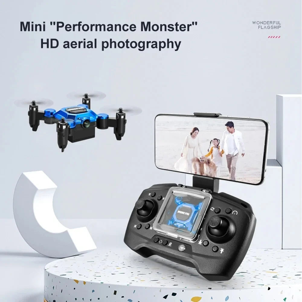 Aircraft Drone One Hovering Beginners for Kids, HD Headless Mini Suitable Quadcopter RC Flip for Toys K04 Auto Foldable Key 360¡ã Drones RC Gift Camera Land