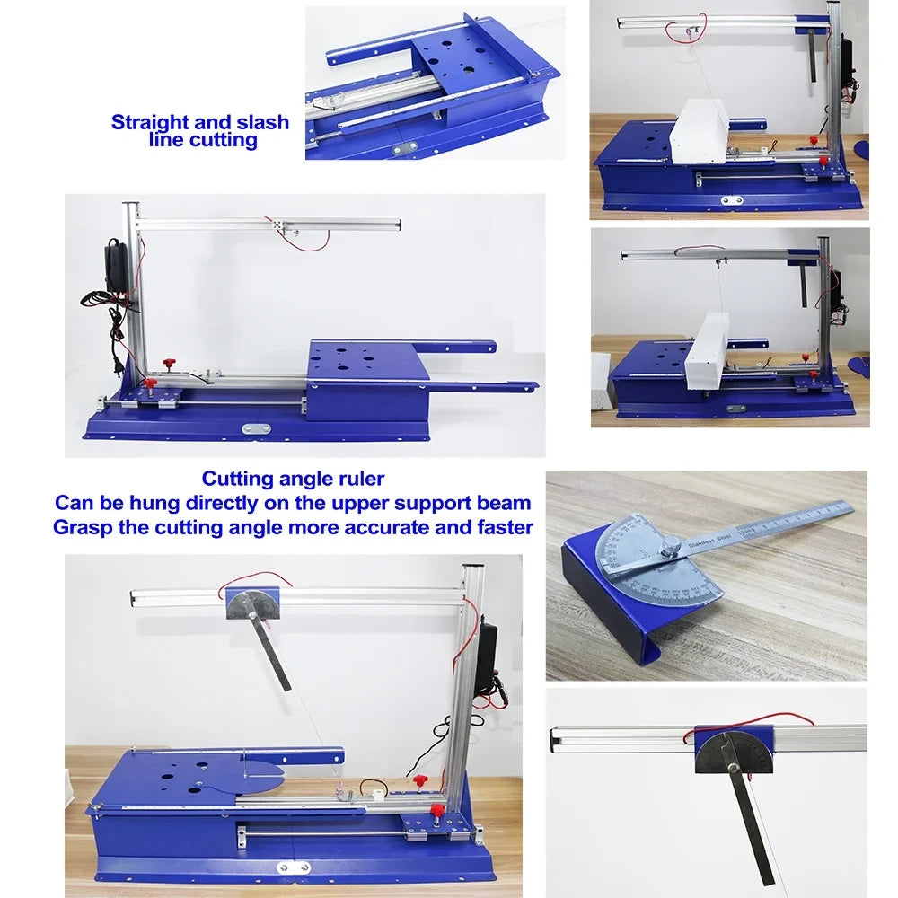 Electric Hotwire PreAsion Tabletop Molti-functional Cutter Machine Vertical Cutting 110-220V Rotary Hot