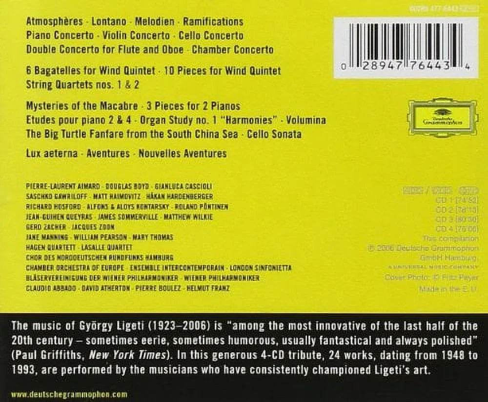 Deutsche Comp Cloudy: Boulez Classical Recordings - or / Ligeti CD - / Eico Grammophon - Clear