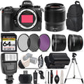 Remte UV-CPL-FLD + Angle S + Wide + Z6 + Mirrorless Card Lens Digital 0.43X Telephoto International 50mm Memory Lens + 64GB + Camera Wireless 2.2x Lens f/1.8 II Flash Nikon - Version with Filters