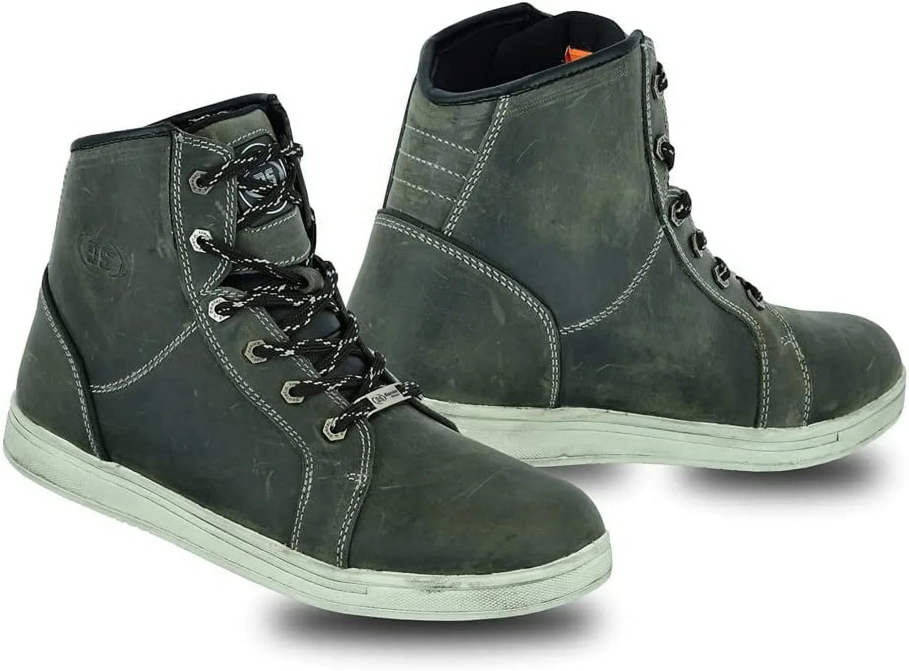 Waterproof Grain Full Rubber Smart Boots & Leather Shoes Motorcycle Men¡¯s Lace-up Outsole ¨C with Daniel Closure Lightweight