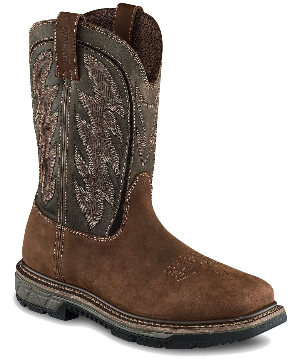 Boot Safety RioFlex Men's Toe Work Pull-on Style Red 11-inch - Waterproof, 2204 Wing