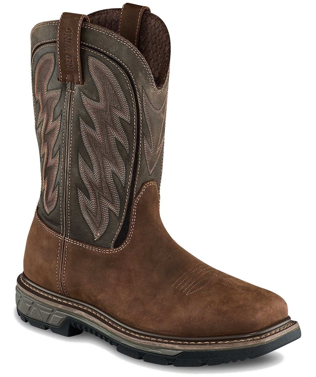 Boot Safety RioFlex Men's Toe Work Pull-on Style Red 11-inch - Waterproof, 2204 Wing