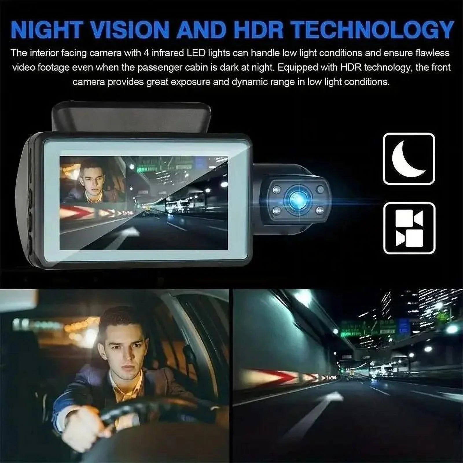 Vehicle Front Cam Rear Car And 3 Dash Dual DashCam With 1080P And Night Auto GPS DVR Lens Interior WIFI Cameras Camera