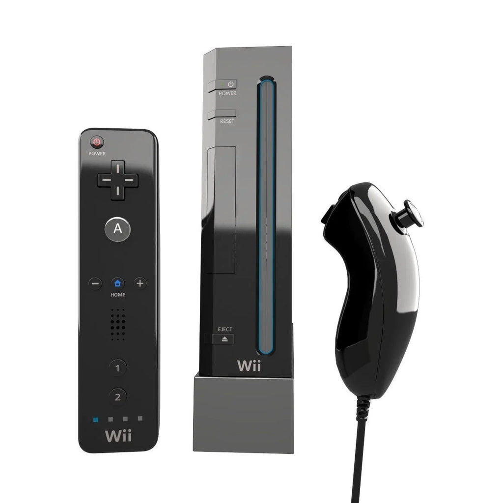 Pre-Owned Nintendo AXTION Wii Gaming Bundle Cleaning New) BOLT + Kit Console Black Like Headset (Refurbished: