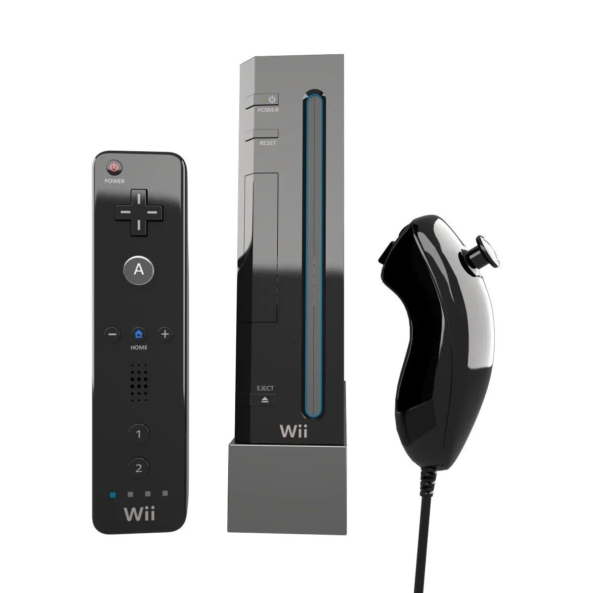 Pre-Owned Nintendo AXTION Wii Gaming Bundle Cleaning New) BOLT + Kit Console Black Like Headset (Refurbished:
