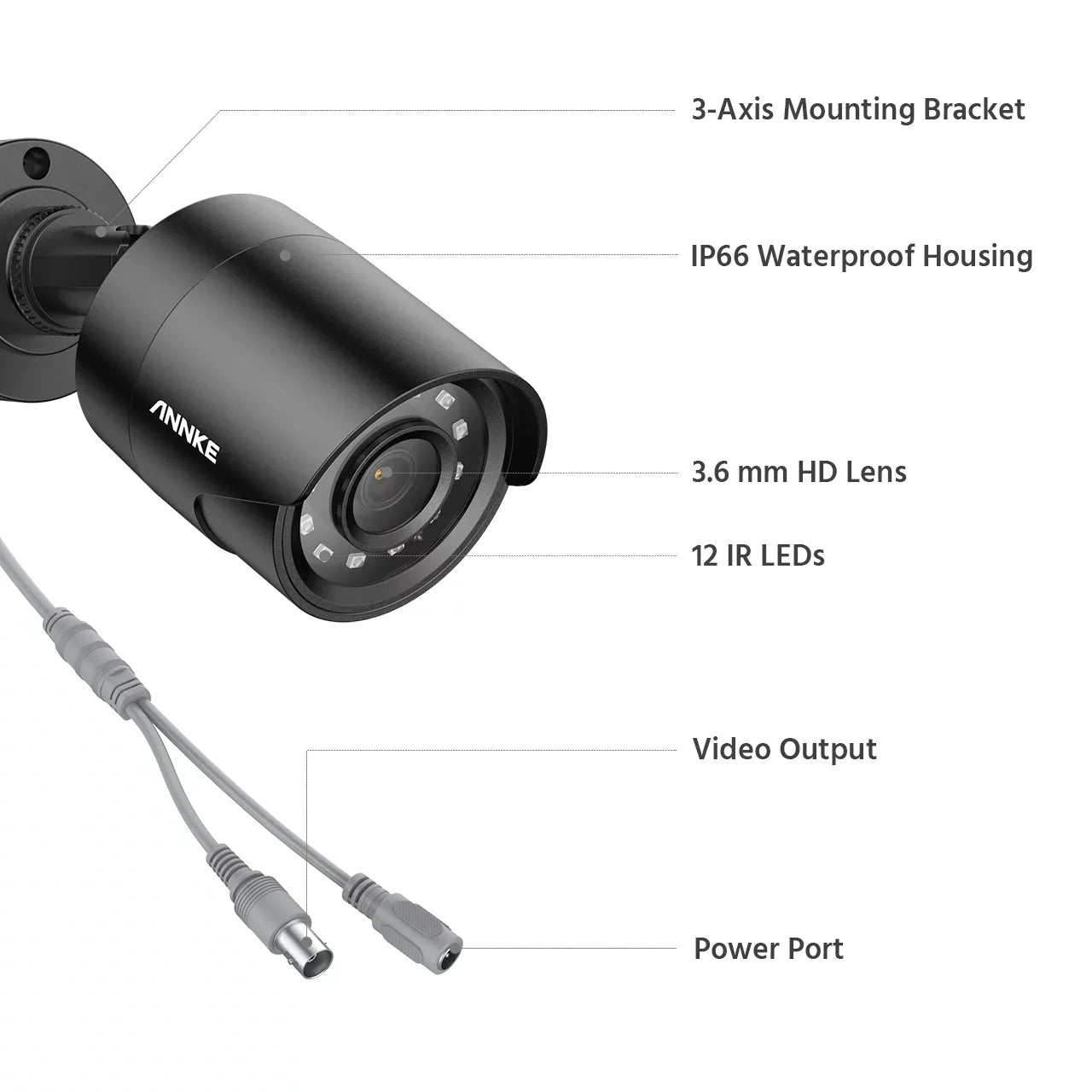 ANNKE Hard Surveillance Bullet Outdoor 2T 8CH 4PCS System Disk Camera Camera Drive With 1080P Surveillance Weatherproof System Kits