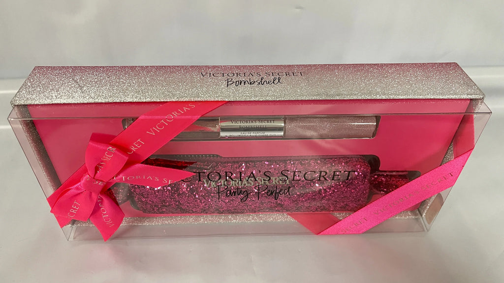 Gloss Gift Party Lip Secret Bombshell Duo Glitter & and Bag Pink Victoria's Set Bag Sparkle Rollerball Set