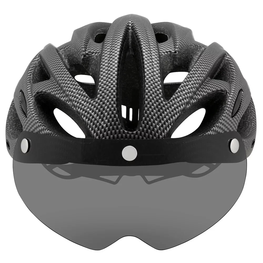 Equipment Riding Riding 6588 Helmet Road Helmet And Riding Taillight With Mountain bike Brim Lens Helmet