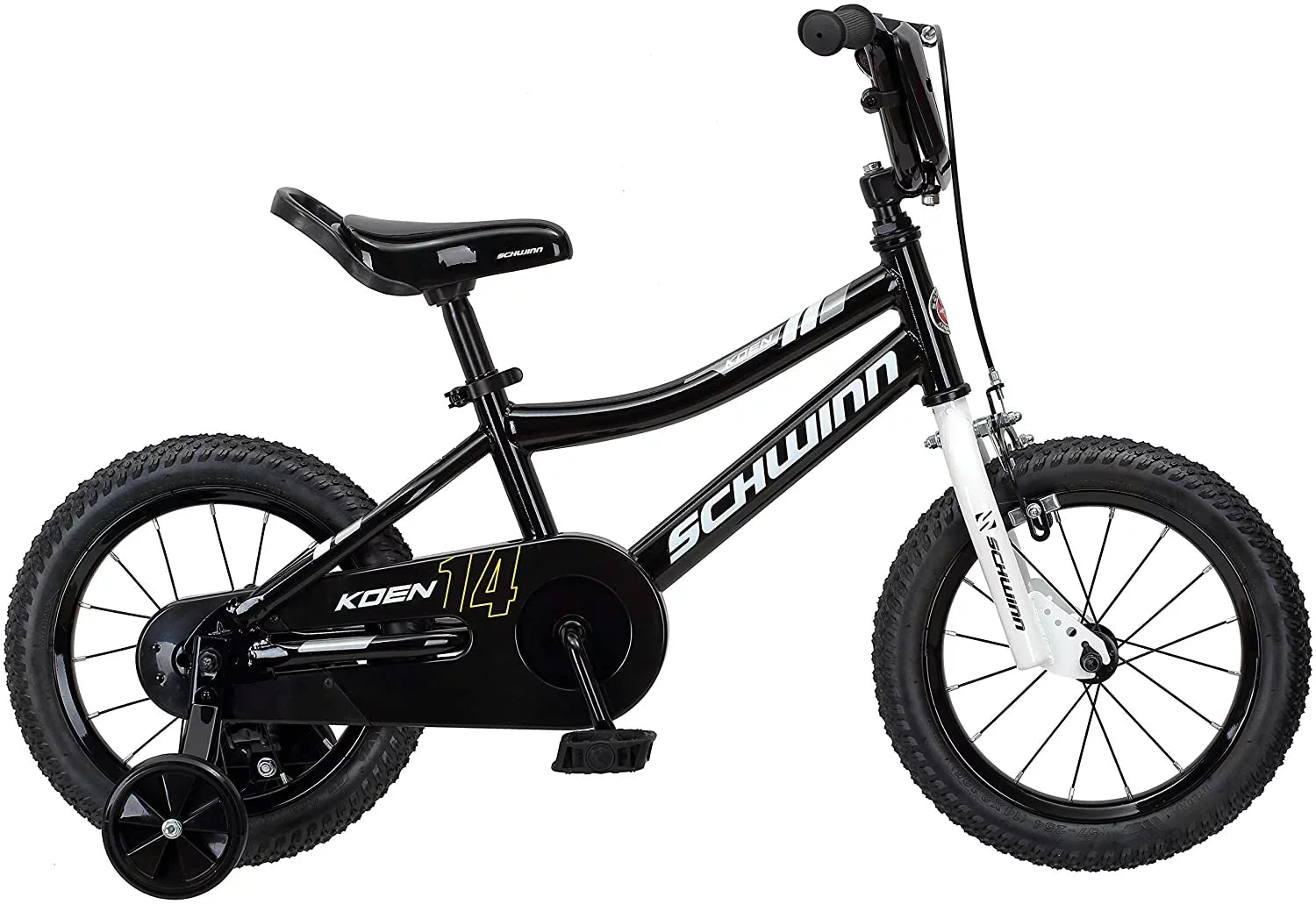 Black, Wheels, Bike 2 Toddlers Up, and Kids, for and for Boys Schwinn Seat Training Ages Adjustable Koen 14 Wheels inch Years