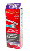 Intensives Derm 0.6oz Hyaluronic Revitalift Acid+Caffeine Serum 2.5% L'Oreal Eye