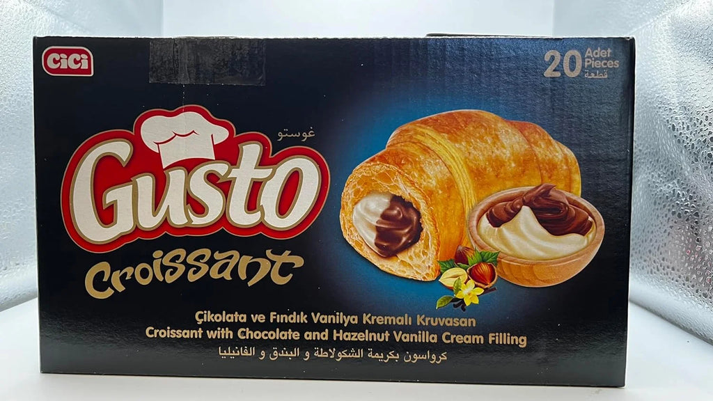 Go Cream Of 20) (Pack Individually On Wrapped Croissant Vanilla The Gusto Hazelnut Pastry, Croissant With And Soft Chocolate Filling, Breakfast Snack