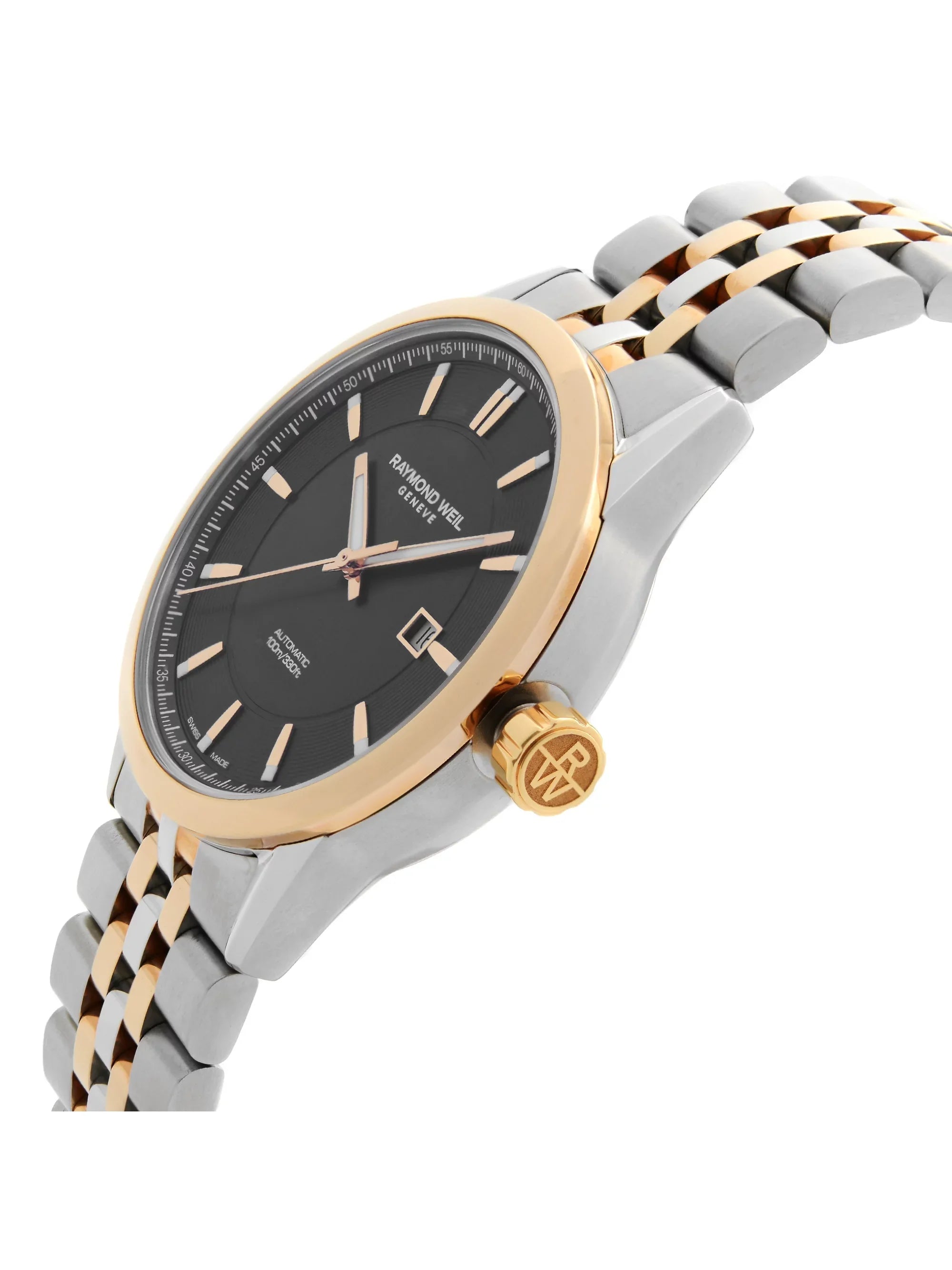 2731-SP5-20001 Weil Steel Freelancer Black Raymond Watch Mens Automatic Dial