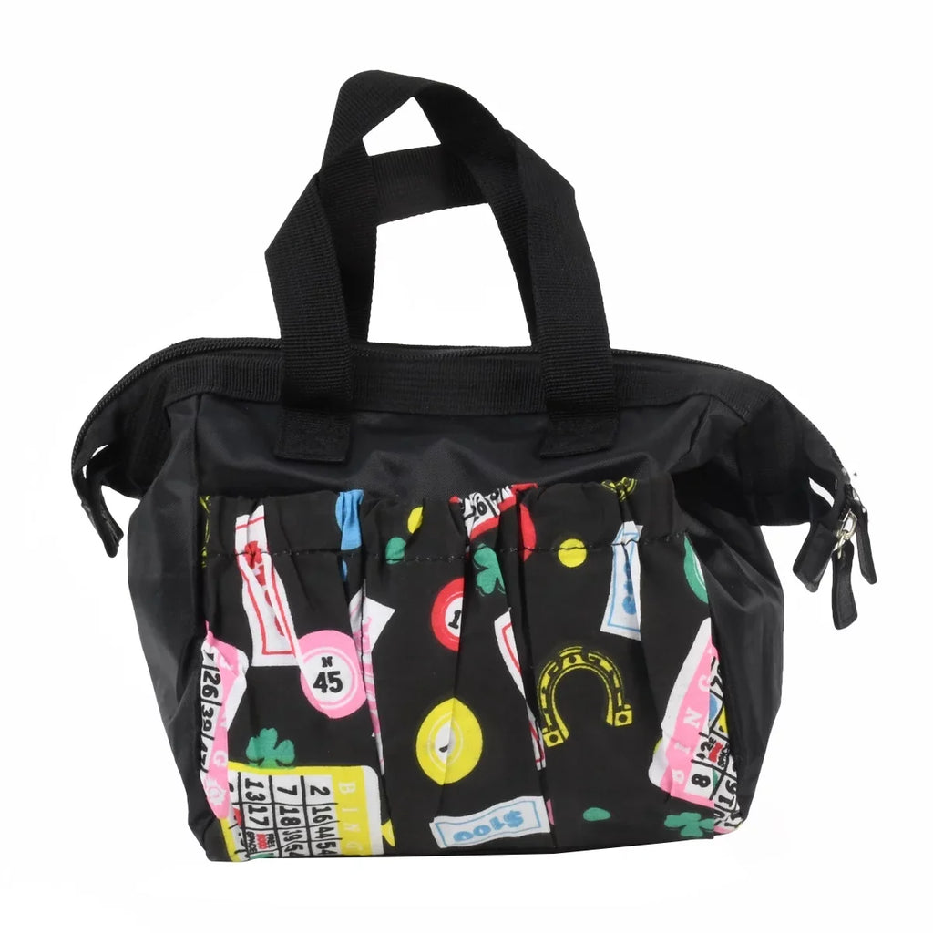 Card Game Holder Black Zipper Night Dauber Bag Pocket Closure Purse Bingo Tote 6