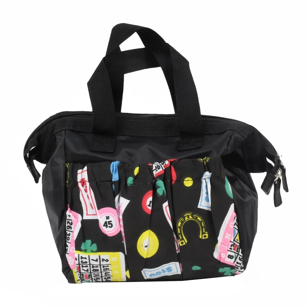 Card Game Holder Black Zipper Night Dauber Bag Pocket Closure Purse Bingo Tote 6