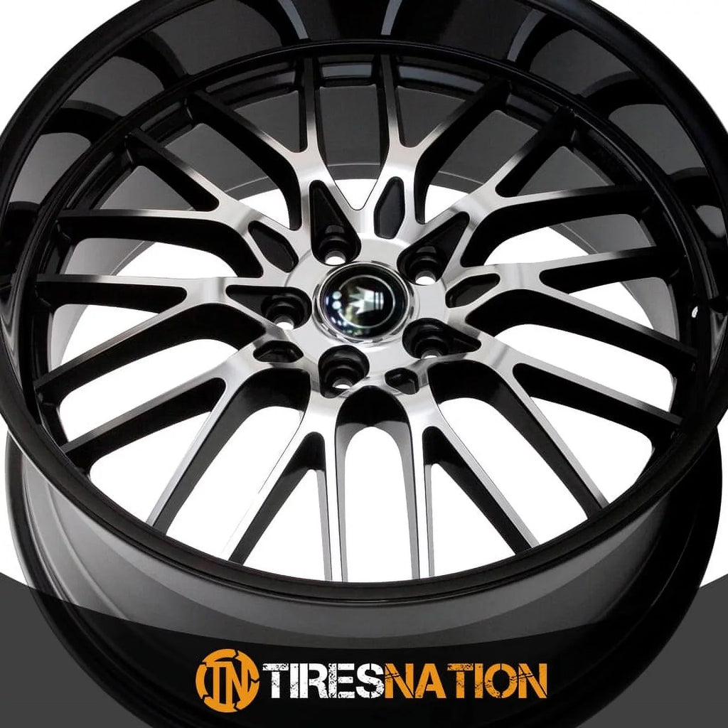 Wheel 5x112 16MB Face Lace With Gloss Machined +45et 17x8 Konig Black