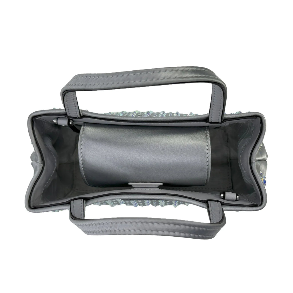 Tote Crystal Platinum Grey Sam - Spade Fabric Mini Icon Kate Embellished