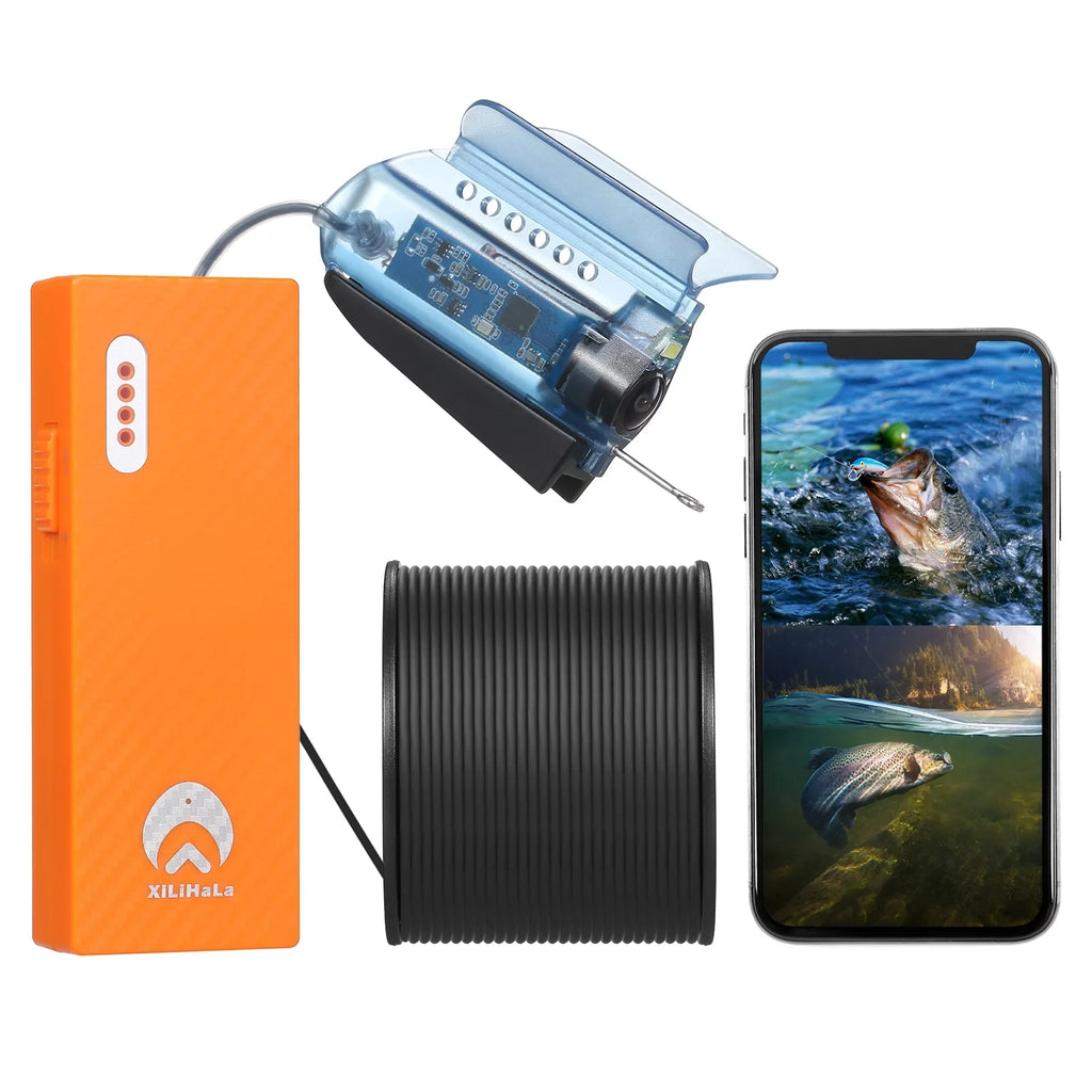 Control, Boat 1080P Finder Camera Underwater APP Kayak Fishing Fish Lake with for Live Fishing Ice Video Gofishup Sea