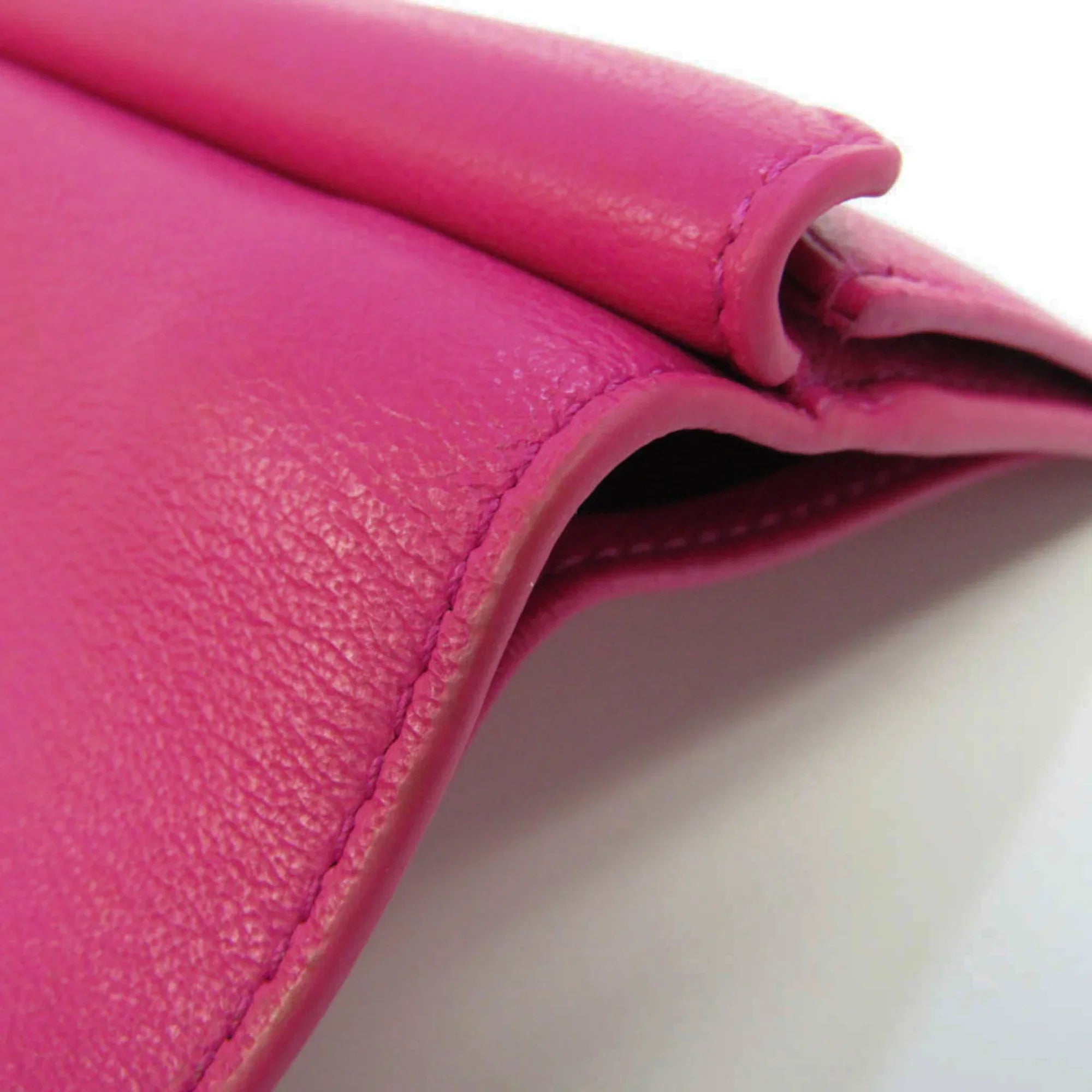 Women's (tri-fold) (Good) Pre-Owned Mini Balenciaga Wallet Wallet Paper Leather Pink 391446