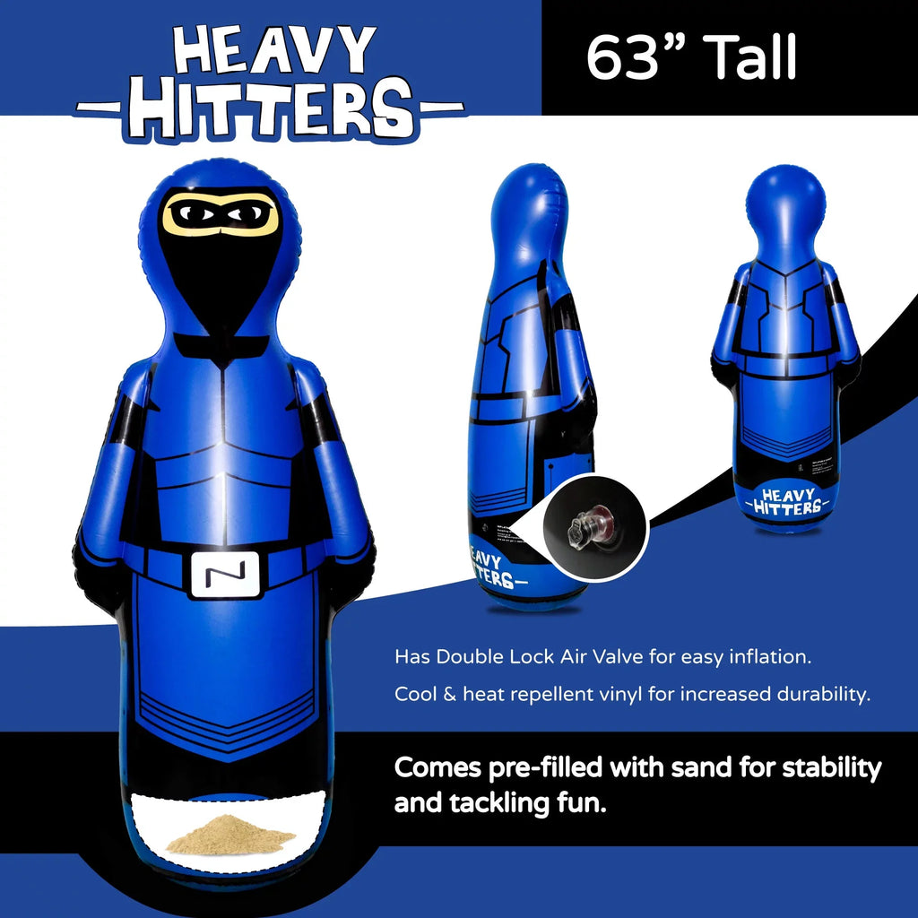 Ninja Sand - Dudes) with (Inflatable Punching 63 |Filled inches Large Kids Bag