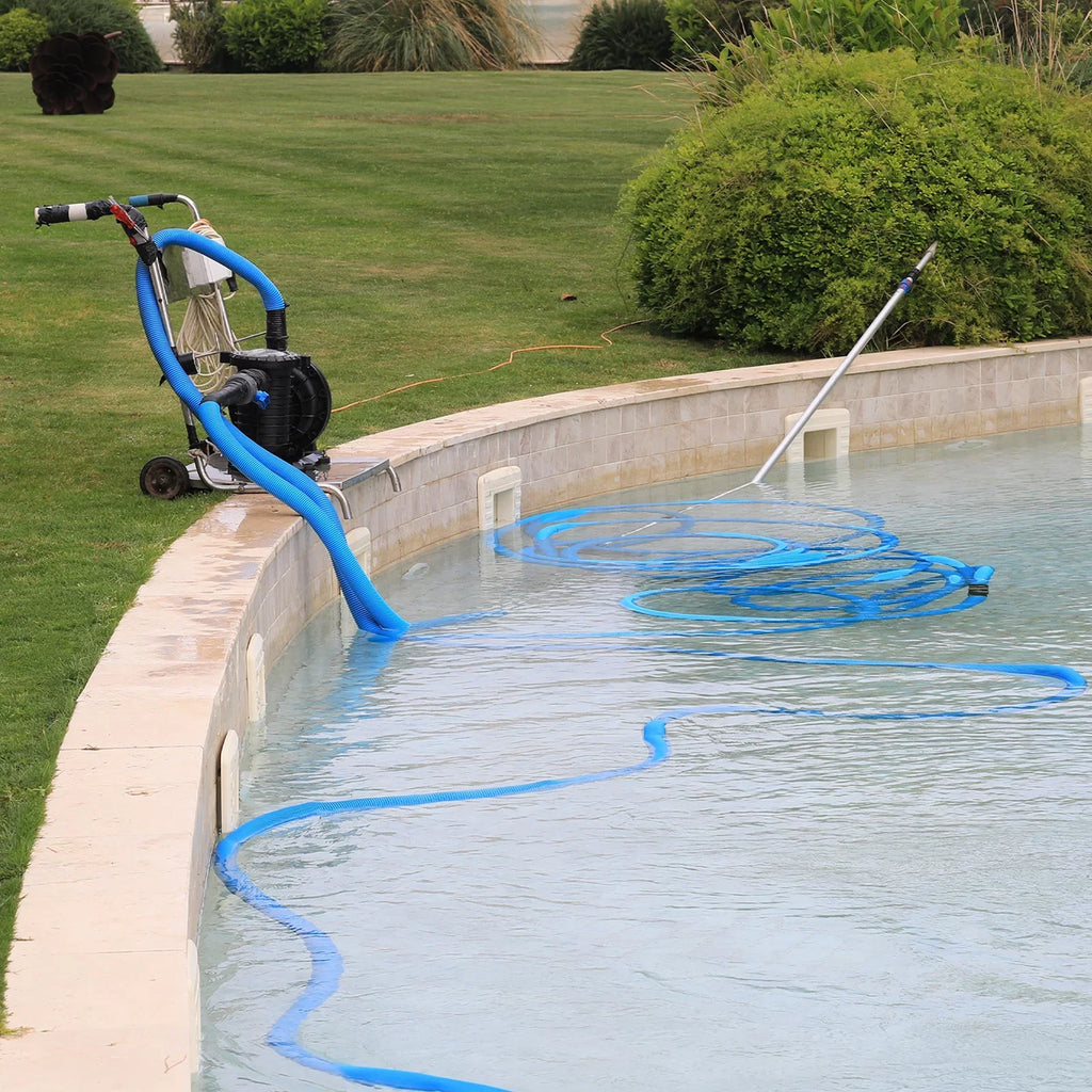 Hose Discharge ID Pool Lightweight PVC Swimming Lay Reinforced 49ft for Flat Backwash 4" Hose