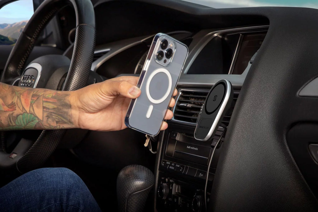 Dash/Vent Galaxy iPhone, Compatible Mount W/ Charging Scosche Magnetic Wireless MagSafe MPQ5DV-SP1