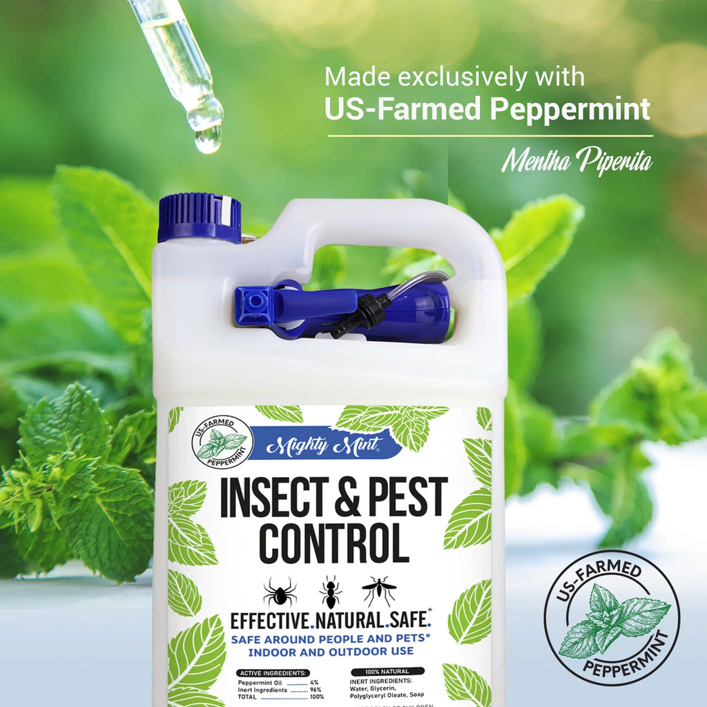 Insect for & Gallon Oil Spiders, Mighty Mint and oz) (128 Pest More Ants, Peppermint Spray Control
