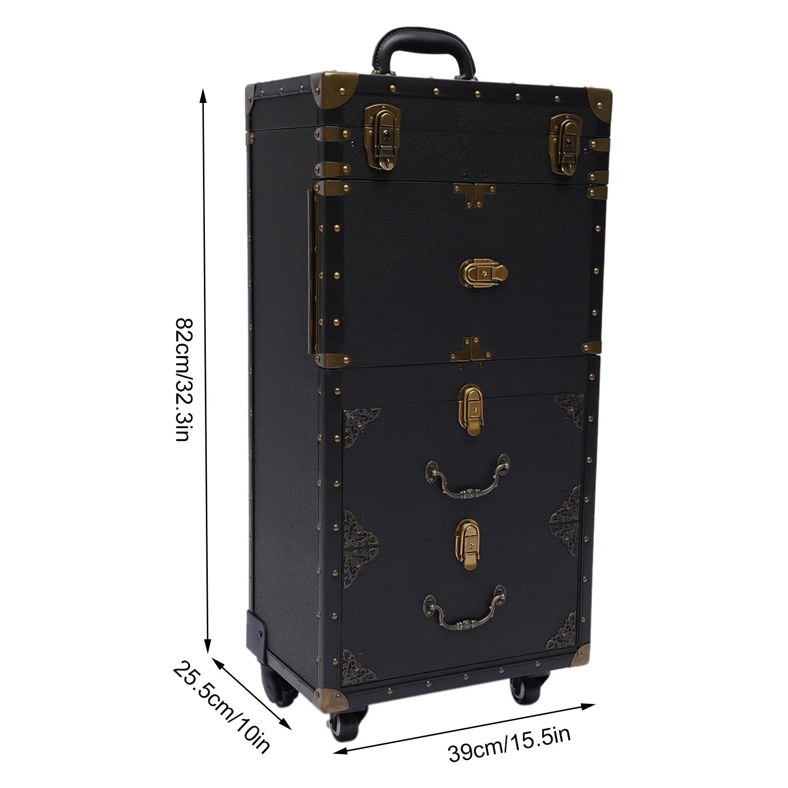 Makeup Salon Hairdressing Aiqidi Beauty Hair Stylist Trolley Luggage Tool Organizer Train Travel with Barber Case Holder Dryer Cosmetic Box Lockable Rolling
