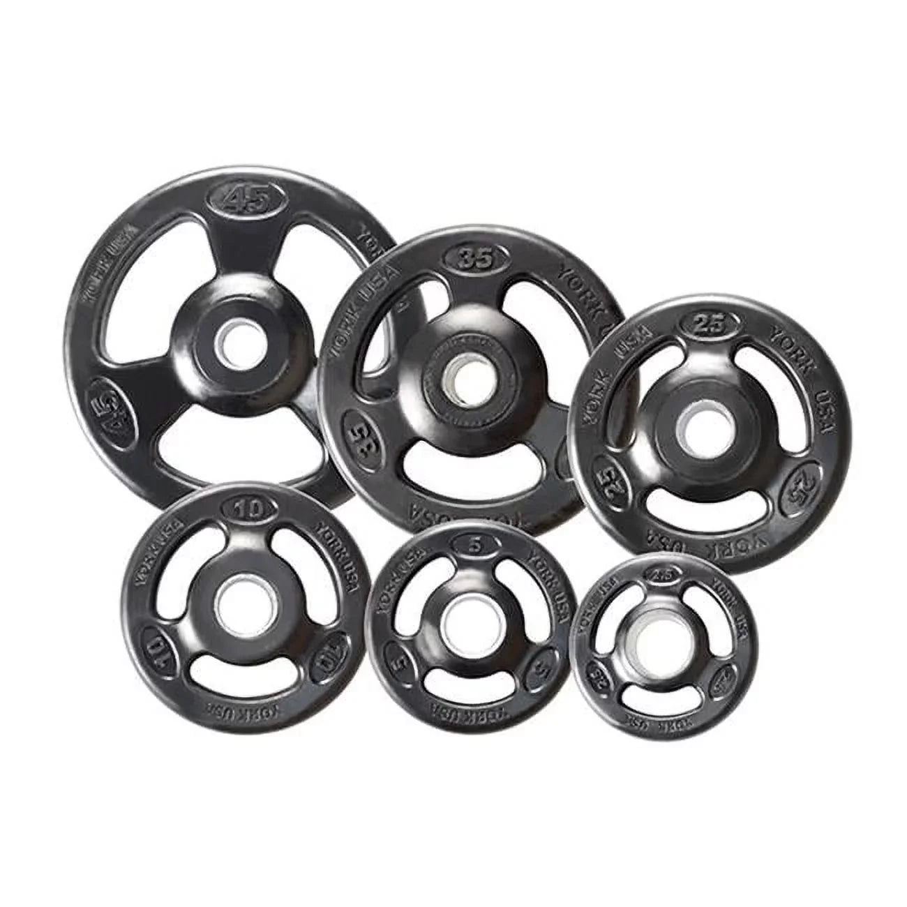Grip Steel Barbell Composite Olympic - Black Iron lbs York Plate- 10