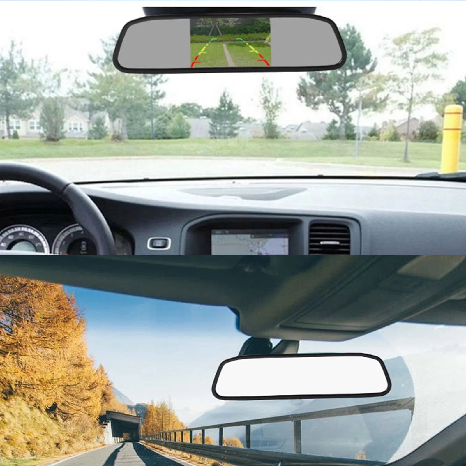 Kit Hornets Camera Vehicle 170 System Universal Car Monitor Mirror 5.0" TFT 2-DAY + Mad LCD
