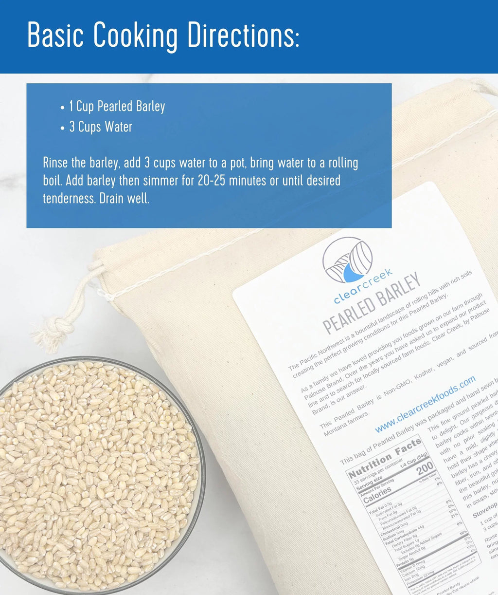lbs Pearled Bucket Bulk | Storage Food | | Non GMO 25 Kosher Barley |