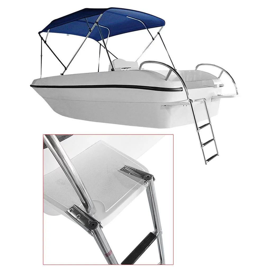 Steel Portable Pontoon Swim Telescoping Stainless Yacht/Swimming Boat Ladder Marine Pool -
