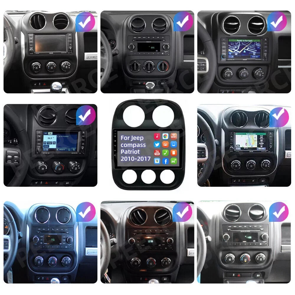 Stereo GPS Nav 2010-2017 Patriot Player 2+32GB JMANCE 10 for Car Android Sat 10.1" Jeep Compass Radio