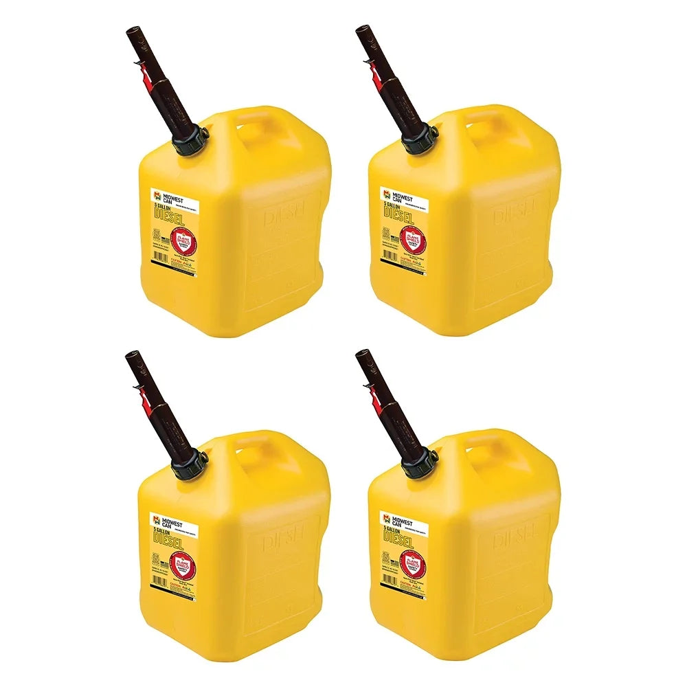 Can Container Off 5 Pack) Shut Gallon Can Fuel Company Auto Diesel Midwest (4 w/