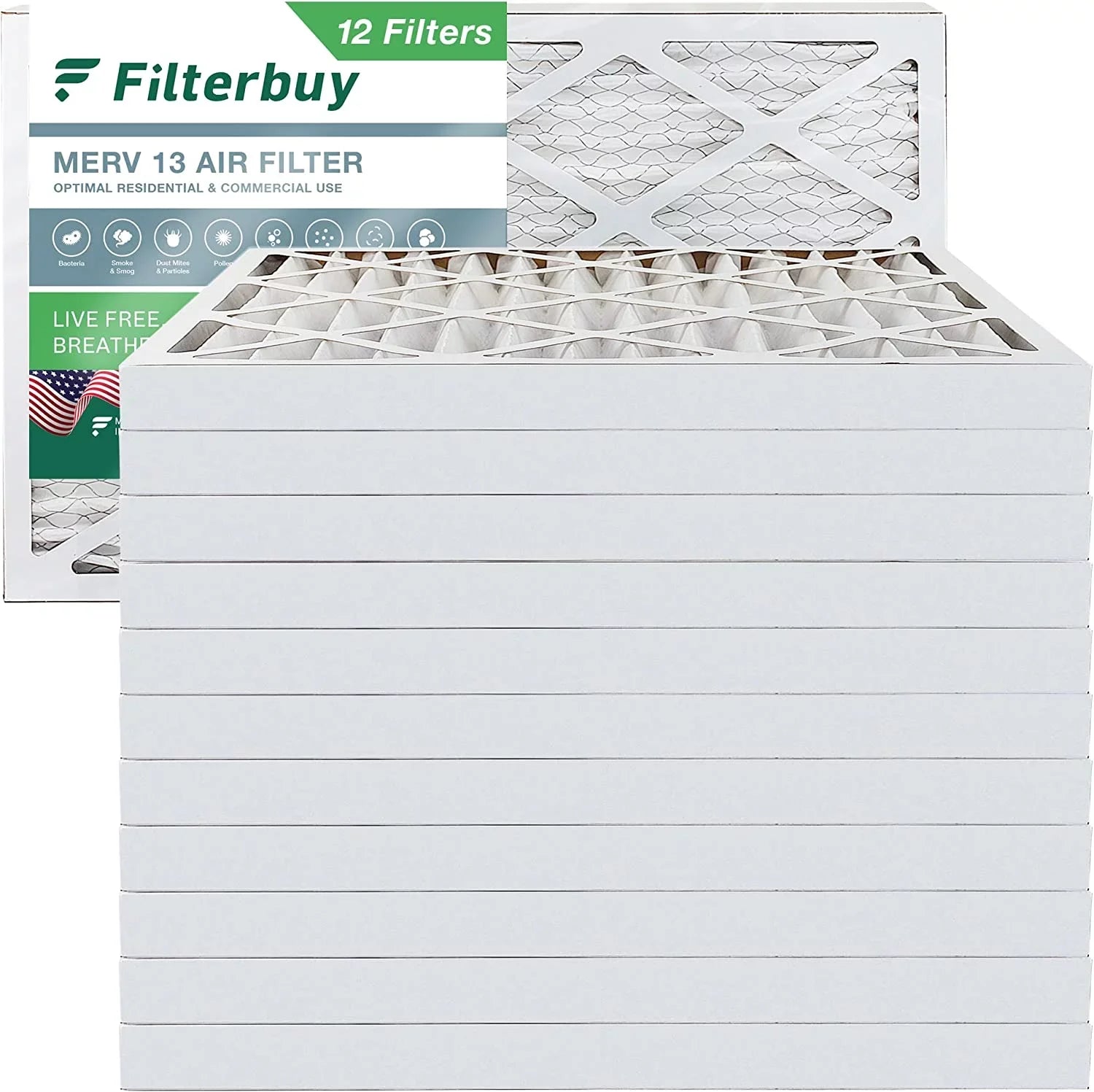 AC Filters 13 Furnace HVAC Pleated Filterbuy MERV Air 16x36x2 (12-Pack)