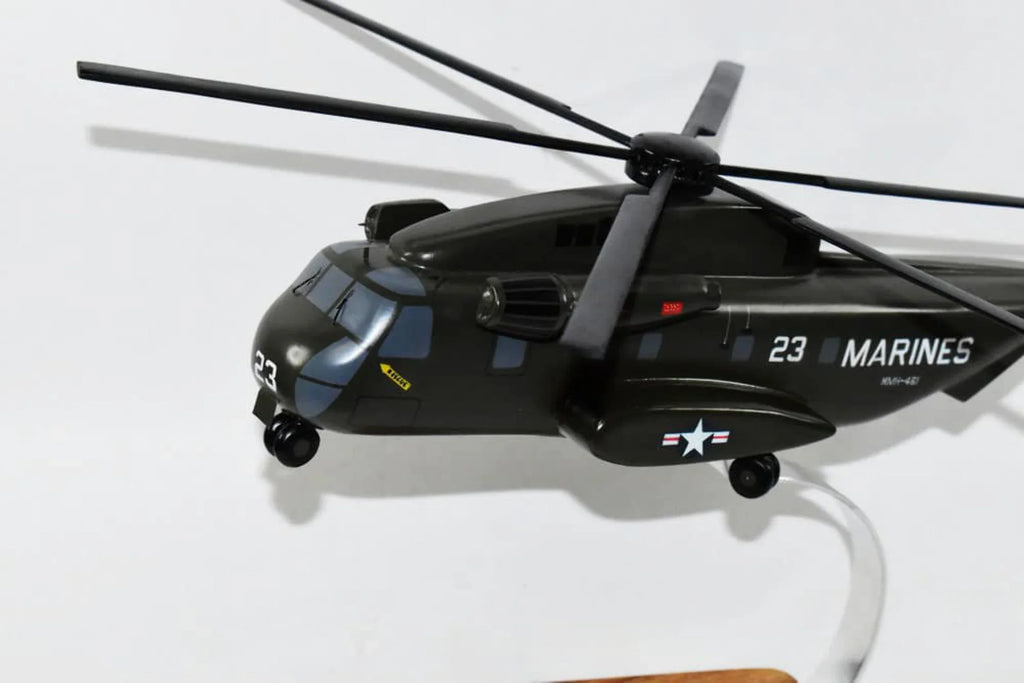 (16) Horses HMH-461 Scale, CH-53D Sikorsky STALLION?, Mahogany Iron 1/74th Model SEA (23)