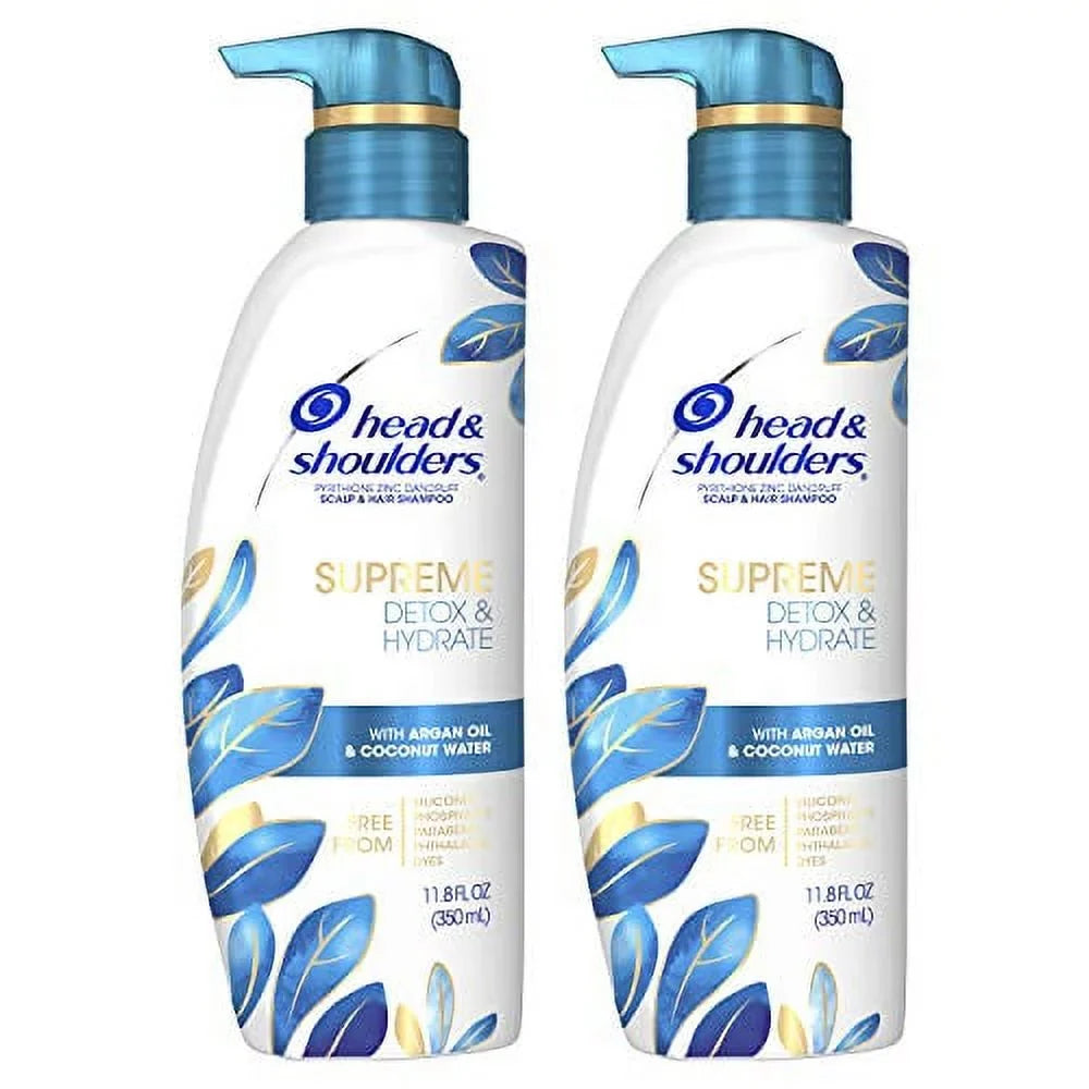 with Shampoo, Scalp Supreme, Fl 11.8 Argan Hair and Hydrate Pack Coconut Dandruff Oz Scalp, Shoulders Treatment Oil Twin and Water, Care and and Head & Detox