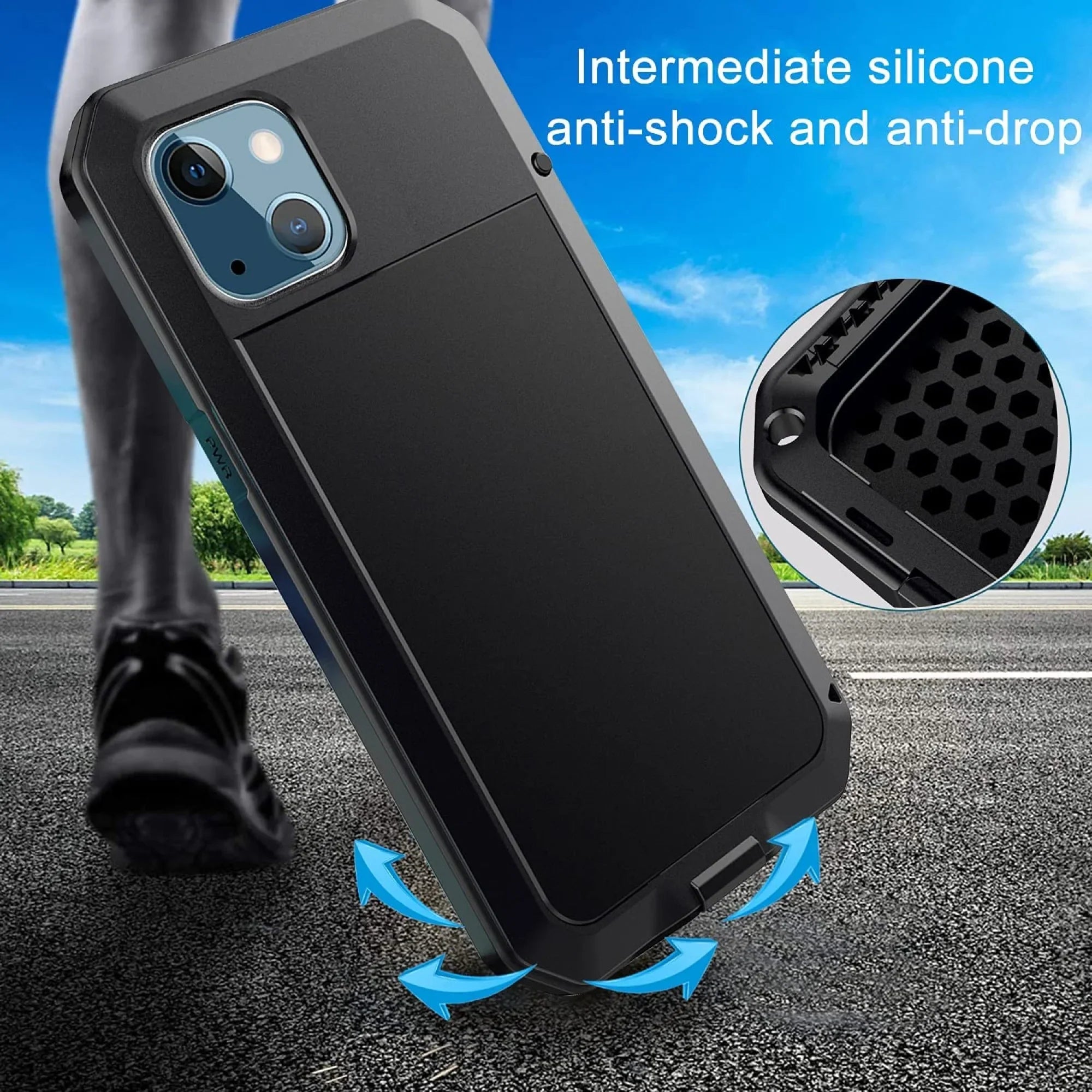 Rugged and (Silver) iPhone Travel Heavy Protection, Pro Shockproof Military Outdoor Grade Case Duty 11 Aluminum Metal Gorilla Resistant Glass Scratch
