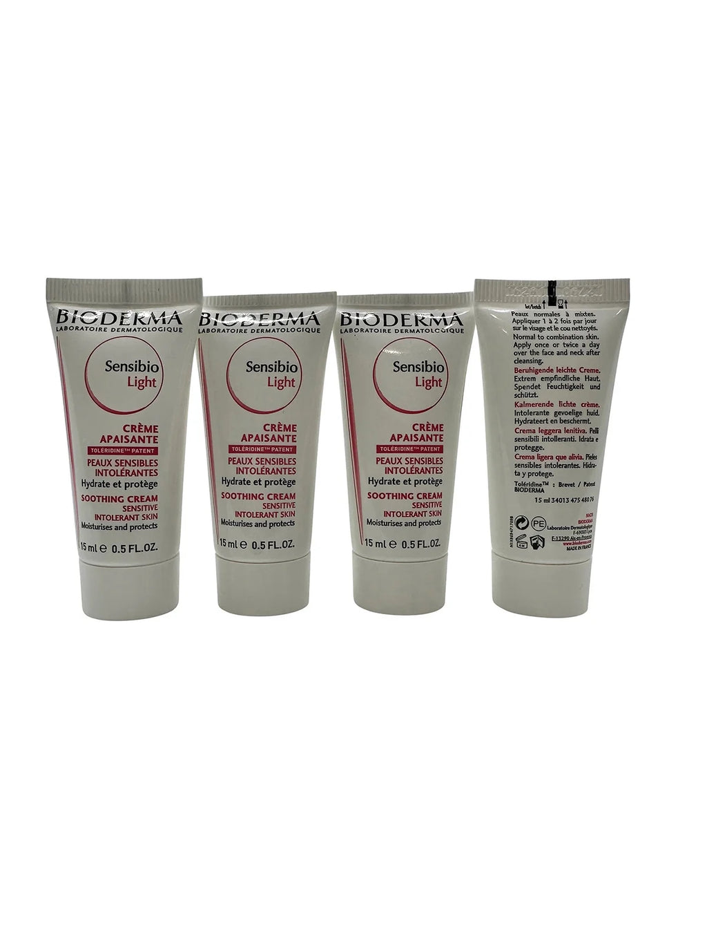 Travel Size Cream 0.5 Types Set Bioderma Sensibio 4 Light Soothing Skin of All oz