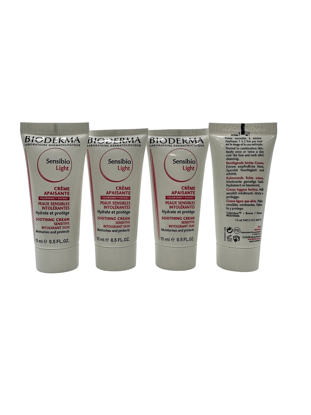 Travel Size Cream 0.5 Types Set Bioderma Sensibio 4 Light Soothing Skin of All oz