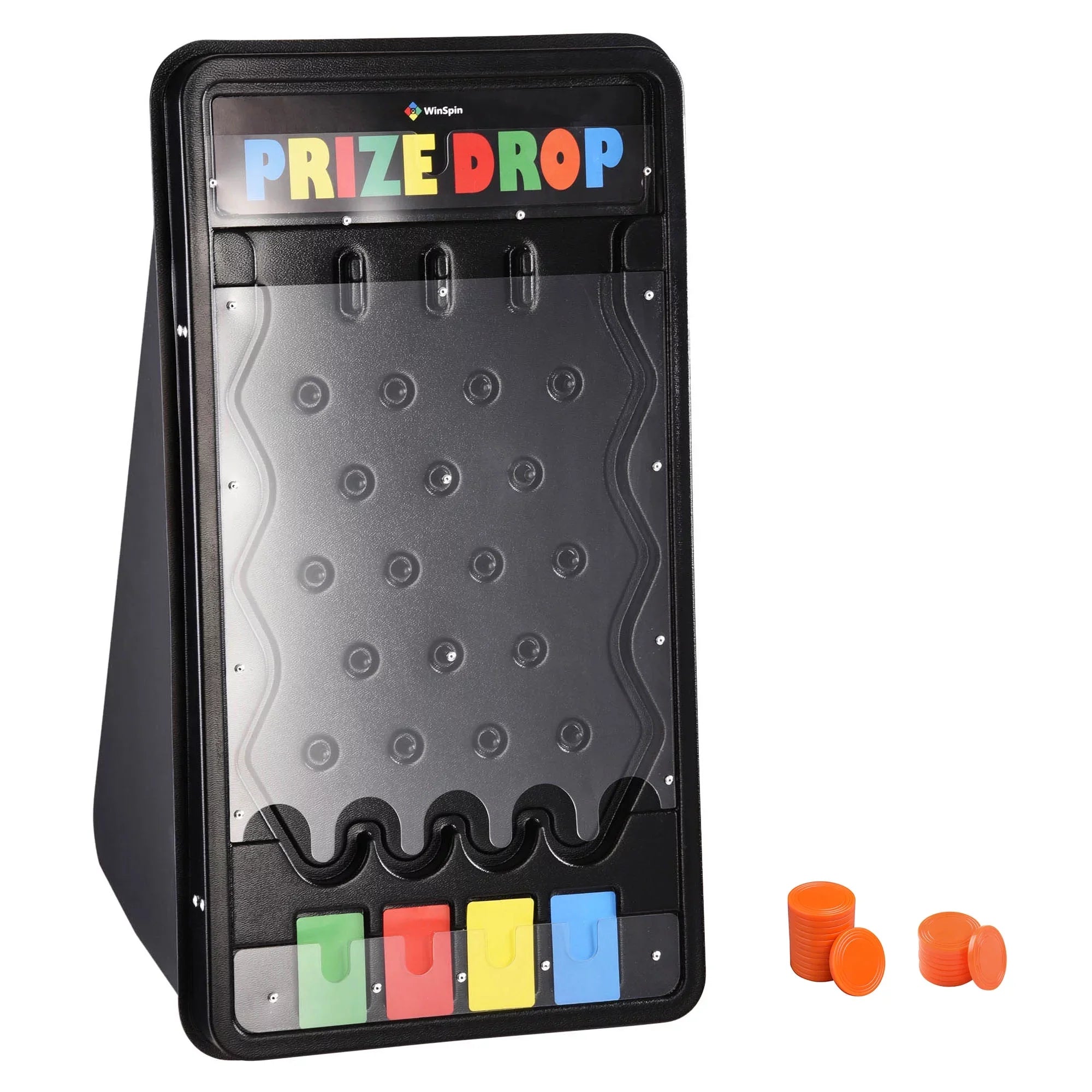 Drop Home Pucks Game Prize WinSpin Tradeshow w/20 Disk Drop 25" Board