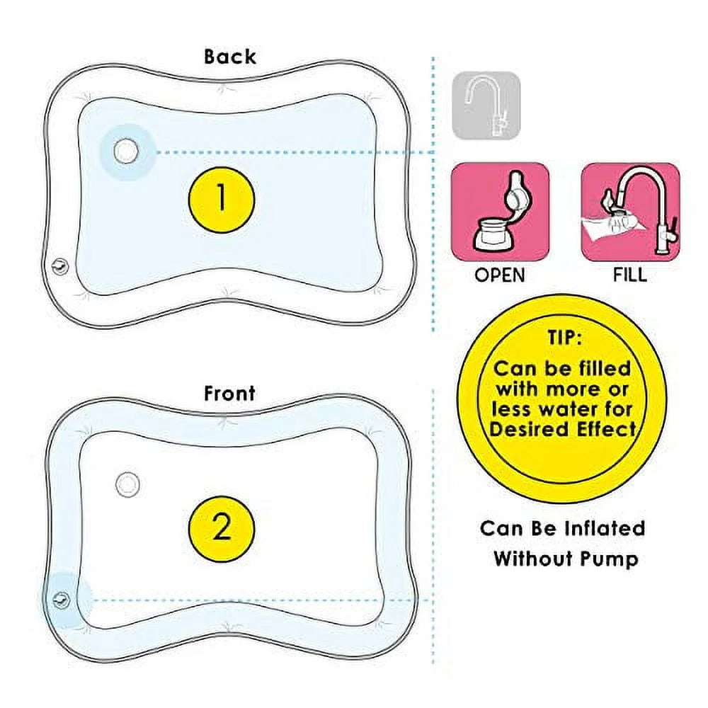 Splashin'kids Activity Fun Premium Baby's Your is Center Water Inflatable Play mat Infants Stimulation Growth The time Toddlers time Perfect and Tummy