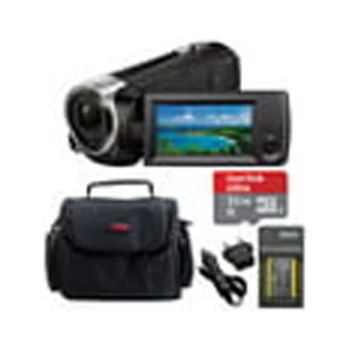 32GB Camcorder with microSD HD Handycam Sony Accessory Bundle and Card (Black)