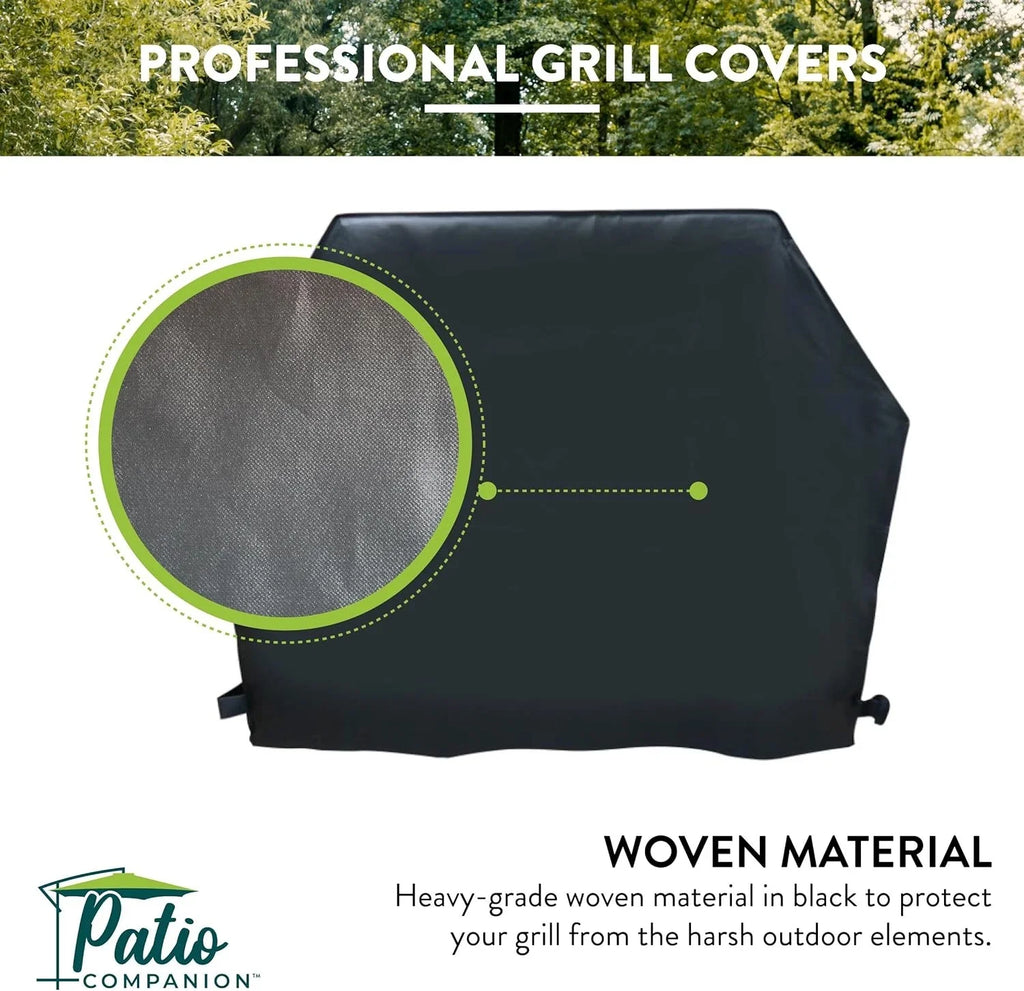 Warranty, King, Blocking Patio Inch Gas Weber, Heavy-Grade Year UV 65 and Companion Weather 5 Professional, Broil, Material, Resistant, Black Broil Cover, Char Grill Waterproof for Grill BBQ Cover