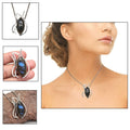 Garnet Jewelry Gemstone Handmade Sterling Silver Necklace Labradorite 925