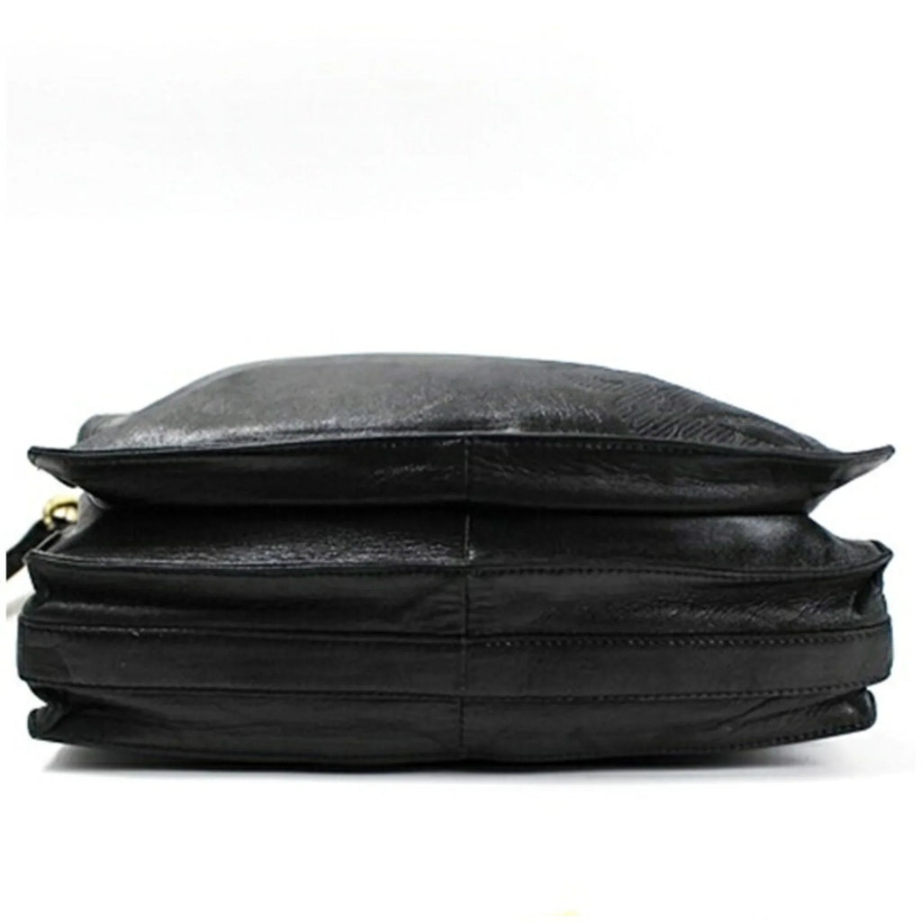 Anagram LOEWE Shoulder Pre-Owned Black Soft Women's (Fair) Leather Bag
